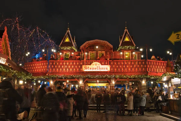 Cologne Germany Dec 2021 View Traditional Cologne Christmas Market Dark — Stock Photo, Image