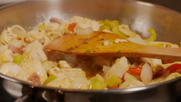 Nahsicht Auf Köstliches Asiatisches Essen — Stockvideo