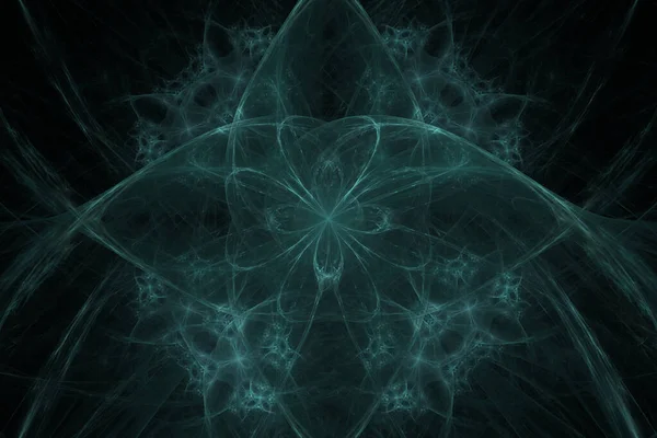 High Quality Beautiful Digital Render Dynamic Energetic Fractal Lines Flowing — 图库照片