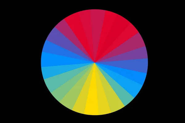 Rainbow Circle Black Background — Stockfoto