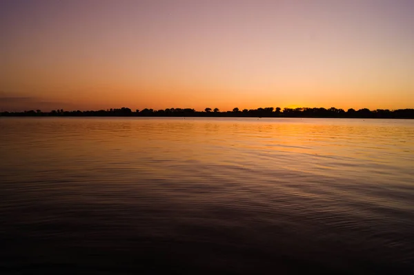 Beautiful Shot Colorful Sunset Lake — Fotografia de Stock