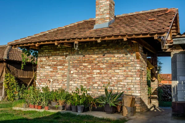 Ein Nebenhaus Hof — Stockfoto