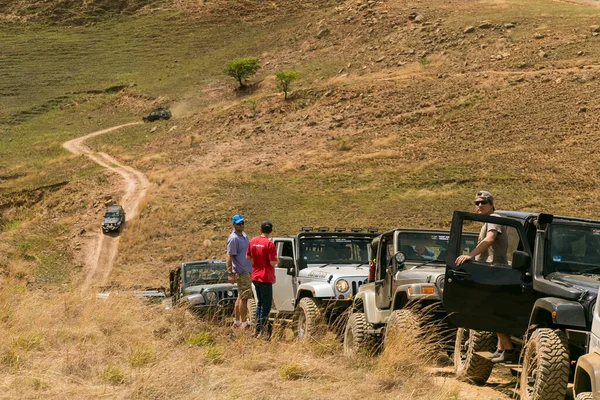 Harrismith Sudáfrica Agosto 2021 Club Propietarios Jeep Las Montañas Drakensberg —  Fotos de Stock