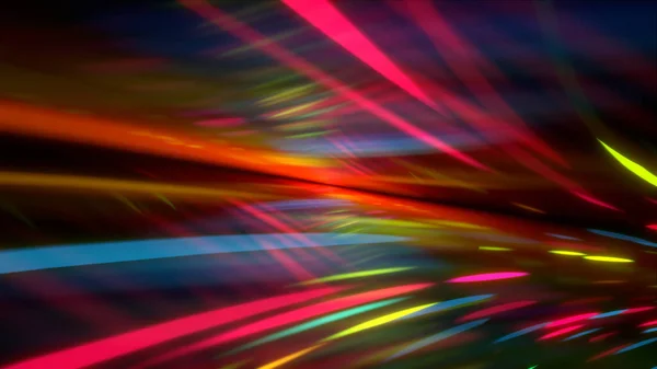 Colorful Visual Effect Laser Lights Isolated Black Background — Stockfoto