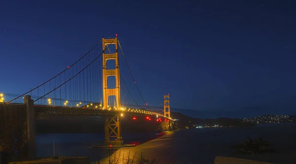 Beautiful Night View Golden Gate Bridge Presidio Usa — Fotografia de Stock