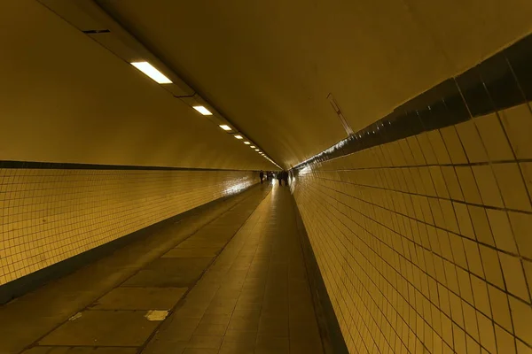 Antwerp Bélgica Outubro 2019 Túnel Anna Underpass Sob Rio Scheldt — Fotografia de Stock