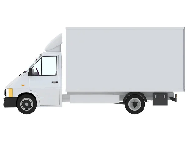 Rendering Camion Sfondo Bianco — Foto Stock
