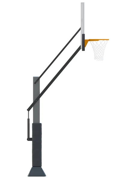 Рендеринг Баскетбольного Кольца Белом Фоне — стоковое фото