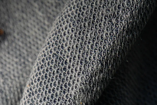 Big Piece Fabric Interweaving Circular Strings Blurred Background — Stockfoto