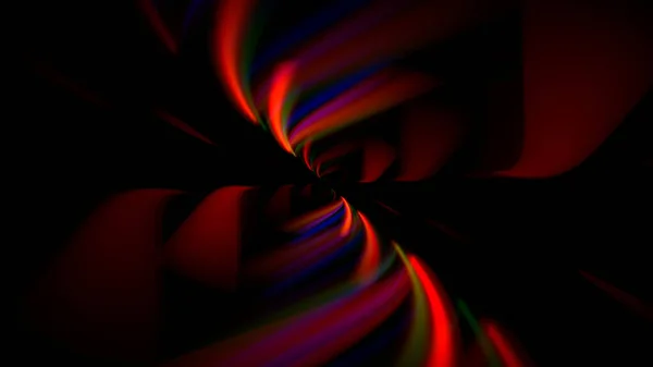 黒い背景にレーザー光が隔離されたカラフルな視覚効果 — ストック写真