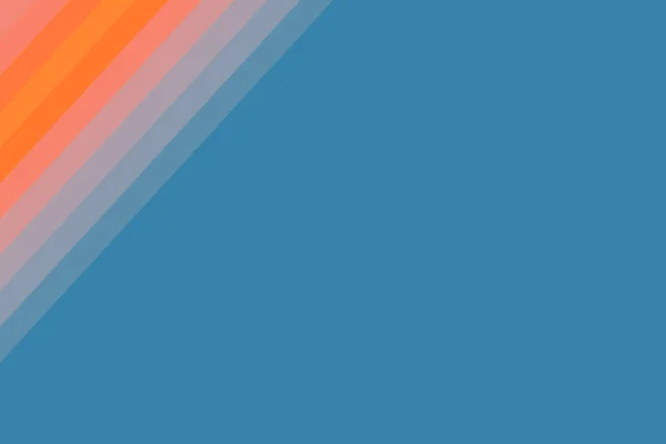 Ένα Μπλε Φόντο Για Αντιγραφή Χώρου Πορτοκαλί Γεωμετρικά Σχήματα Στην — Φωτογραφία Αρχείου
