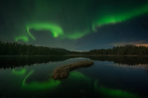 Een Prachtig Uitzicht Noorderlicht Aan Nachtelijke Hemel Noorwegen — Stockfoto