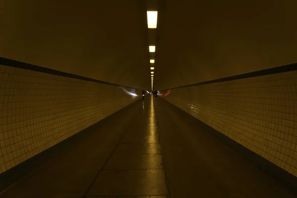Antwerp Belgia Października 2019 Tunel Anny Pod Rzeką Scheldt Antwerpii — Zdjęcie stockowe