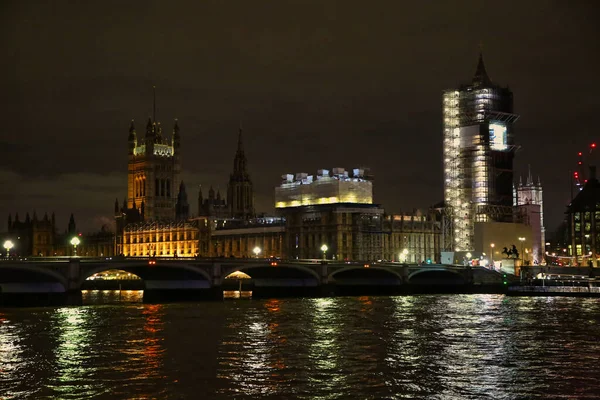 London Förenade Kungariket Feb 2020 Vackra Stadsljusen London Storbritannien — Stockfoto