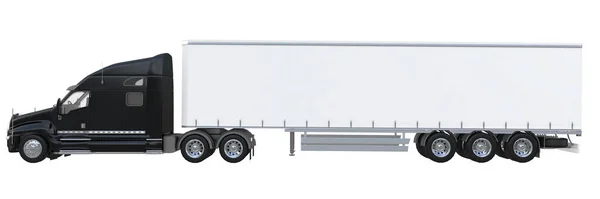 Rendering Truck White Background — Stockfoto