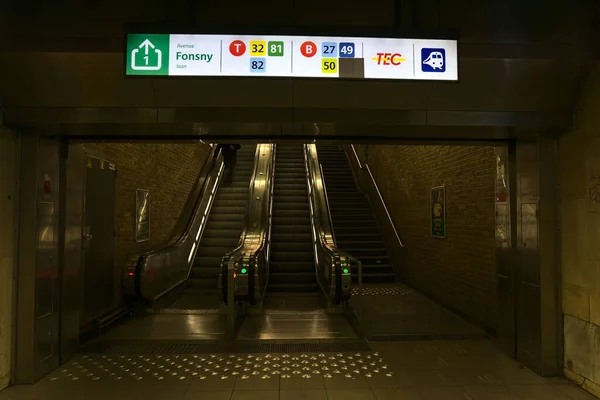 Brussels Belgia Październik 2019 Widok Stację Kolejową Midi Zuid Brukseli — Zdjęcie stockowe