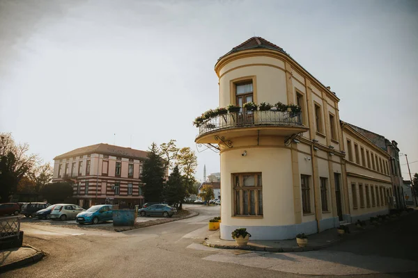 Брько Босния Говина Октября 2021 Года Здание Архитектурном Ансамбле Закате — стоковое фото