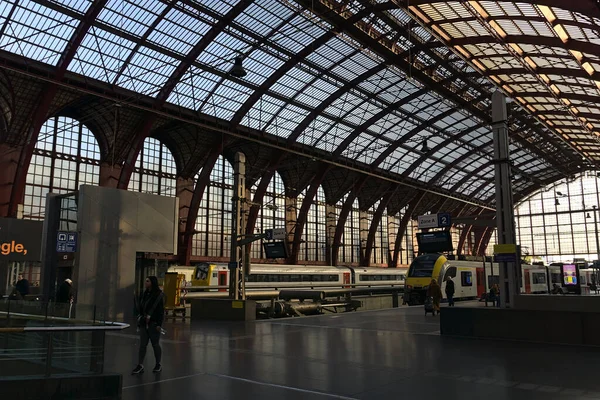 Antwerp Belgia Października 2019 Główny Dworzec Kolejowy Antwerpii Centraal Antwerpii — Zdjęcie stockowe