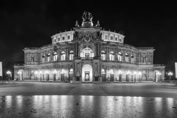Снимок Цвингера Оттенках Серого Дрездене Германия — стоковое фото