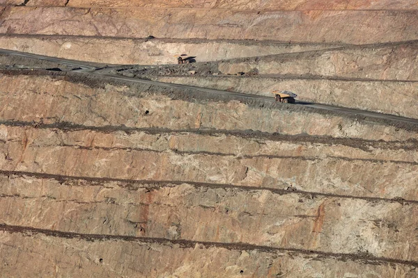 Bazı Kamyonlar Super Pit Çalışıyor Batı Avustralya Kalgoorlie Bir Altın — Stok fotoğraf