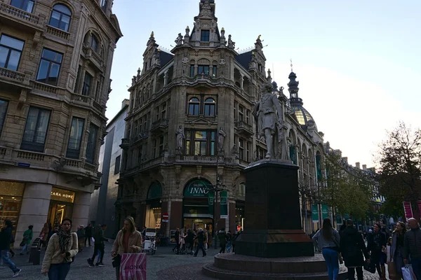 Antwerp Belgien Okt 2019 Vacker Utsikt Över Meir Shoppinggata Bästa — Stockfoto