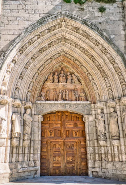 Puerta Soleada Iglesia Gótica Puerta Principal San Esteban Siglo Xiii — Foto de Stock