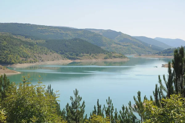 Uma Vista Aérea Lago Zavojsk Stara Planina Sérvia — Fotografia de Stock