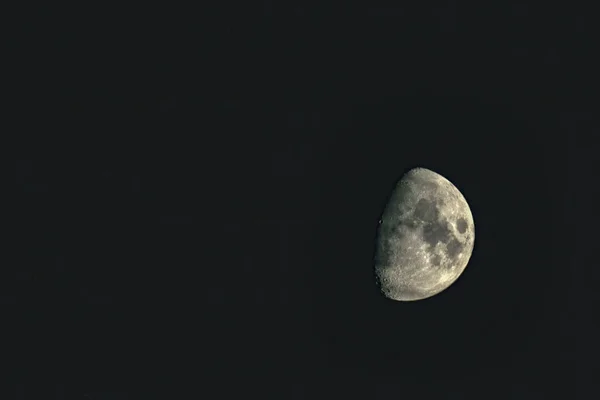 Fotografie Frumoasă Lunii Fundalul Negru — Fotografie, imagine de stoc