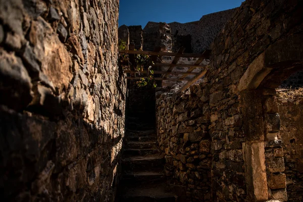 Древняя Крепость Лестницей Греция — стоковое фото