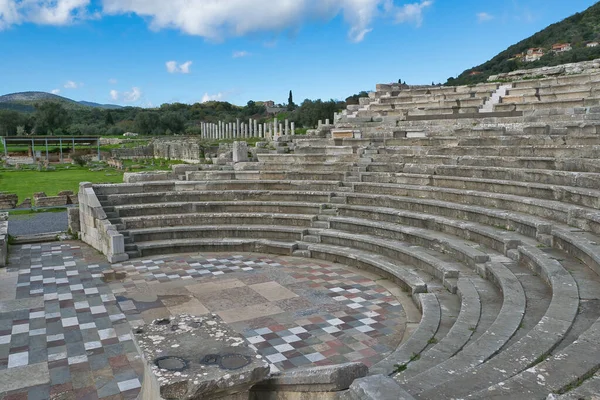 Romok Ókori Messene Régészeti Lelőhelyen Peloponnészoszon Görögország Egyik Legjobban Megőrzött — Stock Fotó