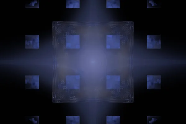 디지털 렌더링아름다운 세제곱 프랙탈 에너지의 흐르는 줍니다 — 스톡 사진