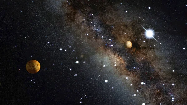 Universo Astronomia Planetas Espaço Profundo Para Fundo — Fotografia de Stock