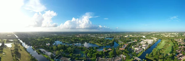 Panoramiczny Widok Miasto Fort Lauderdale Florydzie Słoneczny Dzień — Zdjęcie stockowe