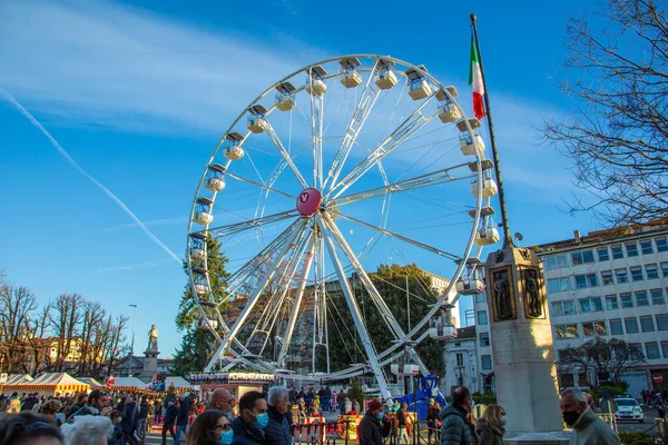 Bergamo Italien Dec 2021 Bergamo Lombardiet Italien December 2021 Staden — Stockfoto