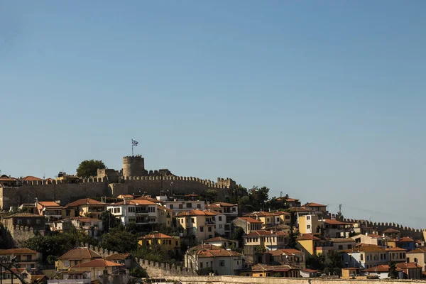 希腊卡瓦拉的城市景观与历史建筑 — 图库照片