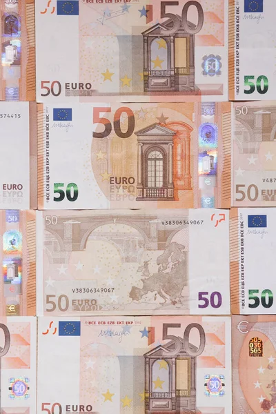 Euro Banknotes Background Close View Euro Money Abstract Background Made — Stockfoto