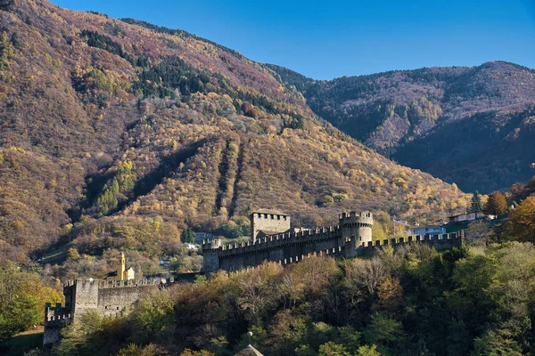 Long Exposure Shot Castelgrande Bellinzona Switzerland — Stockfoto