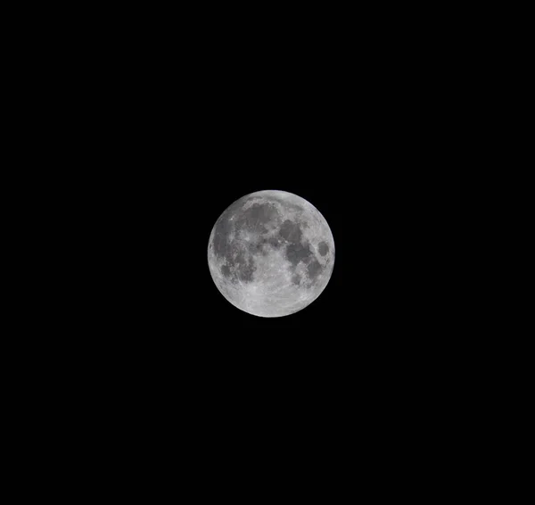 Uma Vista Deslumbrante Uma Lua Cheia Céu Escuro Noite — Fotografia de Stock