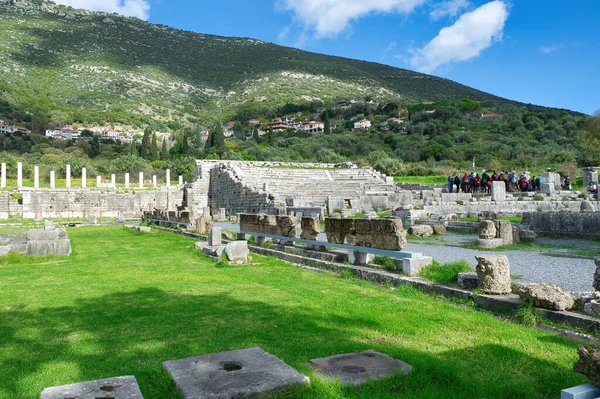 그리스의 펠로폰네소스에 고고학적 유적지의 그리스에서 가운데 — 스톡 사진
