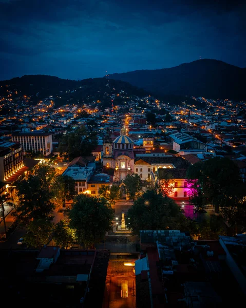 Een Antenne Opname Van Stad Uruapan Michoacan Mexico — Stockfoto