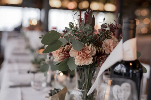 Vacker Rustik Stil Inredning För Bröllopet Händelse — Stockfoto