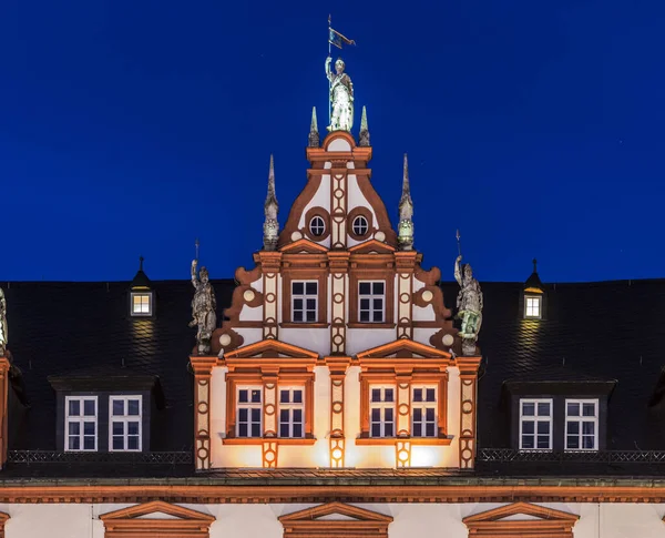 German Home British Royalty Market Square Coburg Germany View Night — Fotografia de Stock