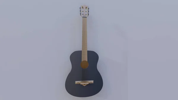Classical Wooden Acoustic Guitar Natural Col — 图库照片
