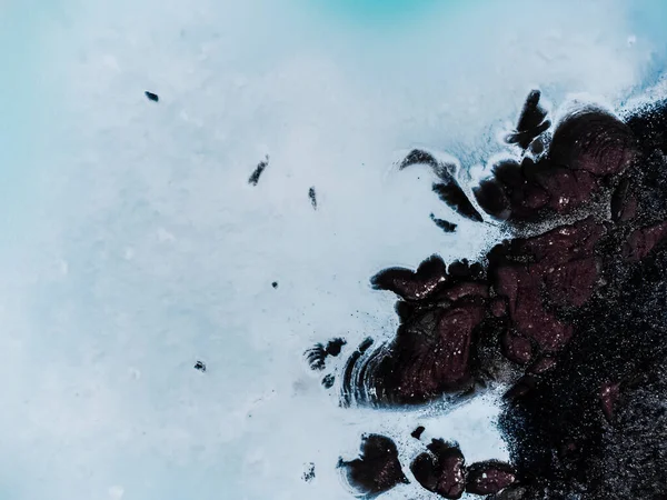 Una Vista Aérea Laguna Azul Islandia —  Fotos de Stock