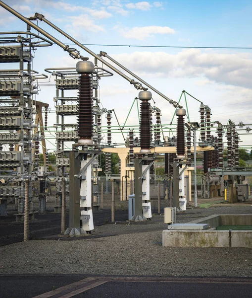 Система Передачі Розподілу Електроенергії Секція Великої Підстанції Електроенергії — стокове фото