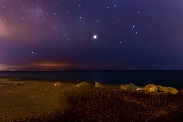 Der Erstaunliche Nachthimmel Von Der Küste Dorset Großbritannien — Stockfoto
