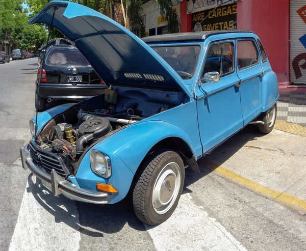 Buenos Aires Argentina Nov 2021 Vintage Blue Popular Citroen Dyane — Stock Photo, Image