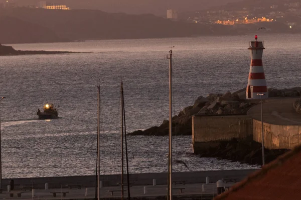 Der Leuchtturm Der Küste Morgengrauen — Stockfoto