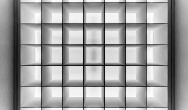 Low Angle View Light Gray Ceiling Square Elements Museum Nuremberg — Stock Photo, Image