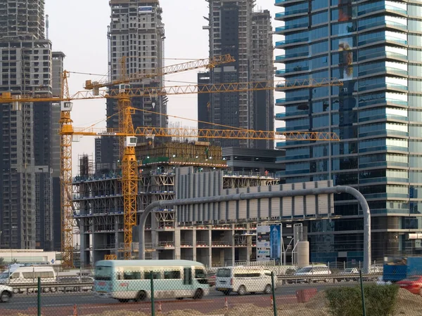 Dubai United Arab Emirates Mrt 2007 Zicht Bouw Van Wolkenkrabbers — Stockfoto